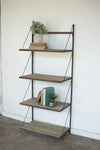 Kalalou CLA1121 Metal and Wood Display Rack with Folding Shelves