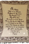 Manual Woodworkers 46 X 60-Inch Our Father/Lord`s Prayer Religious Throw - Queen Size