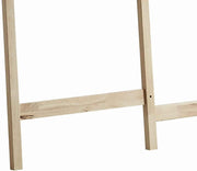 Benzara Center Partitioned Wooden Garment Rack with Peg Hooks, Light Brown