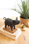 Kalalou CMN1432 Cast Iron Pig On A Wood Base