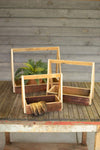 Kalalou CCHA1023 Rustic Recycled Wood Trucks Set of 3