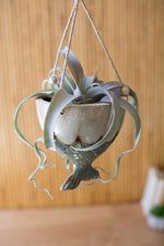 Kalalou CDV2015 Ceramic Hanging Fish Tale Planter