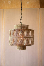 Kalalou CLL2423 Rattan Pendant Ceiling Lamp