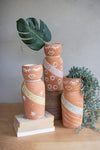 Kalalou H3818 Set of Three Clay Pageant Girl Vases