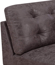 Benzara BM228578 Contemporary Leatherette Corner Wedge , Dark Brown