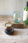 Brown Hand-Blown Recycled Glass Tumblers Set