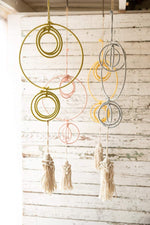 Kalalou CCH1129 Cotton Dream Catchers with Tassels Set of 4