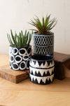Kalalou CDL3115 Ceramic Planters Set of 3