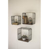 Kalalou CHW1033 Set of Three Slat Metal and Wood Display Crates