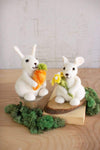 Kalalou CHB2153 Felt Rabbits with Carrot and Flowers