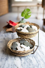 Kalalou A6245 Two Tier Display Basket with Metal Stand