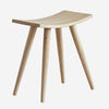 Benzara Wooden Frame Stool with Saddle Seat and Peg Legs, Natural Brown