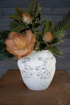 Kalalou H4005 Clay Pot with Hands - Antique White