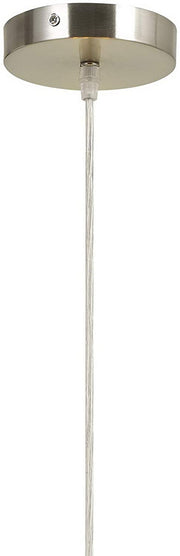 Benzara 3 Bulb Drum Shaped Fabric Pendant Fixture with Diffuser, Beige