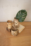 Kalalou CLAN1034  Wicker Wrapped Glass Vases with Jute Handles