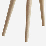 Benzara Wooden Frame Stool with Saddle Seat and Peg Legs, Natural Brown