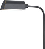 Benzara Tubular Metal Floor Lamp with 7 Watt LED and Adjustable Height, Black