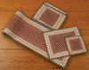 Earth Rugs C-57 Burgundy/Gray/Cream Rectangle Placemat 13.25``x17.25``