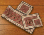 Earth Rugs C-57 Burgundy/Gray/Cream Square Chair Pad 14``x14``