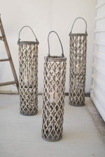 Kalalou CLUX1062 Willow Lantern with Glass