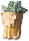 Kalalou H3240 Yellow Clay Cat Planter