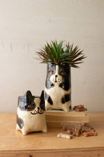 Kalalou CDV2031 Ceramic Dog Planters Set of 2