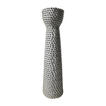 Sagebrook Home 12912-24 Ceramic, 16" Spike Candle Holder White/Gold