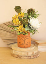 Kalalou H4063 Man Clay Pot with Bow Tie