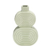 Sagebrook Home 17993-03 Ceramic, 10" Stacked Circles Vase, Cucumber