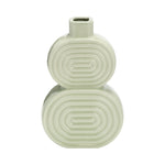 Sagebrook Home 17993-03 Ceramic, 10" Stacked Circles Vase, Cucumber