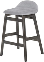 Benzara Wooden Counter Height Chair with Angled Leg, Set of 2, Black and Light Gray