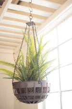 Kalalou NRAC1061 Hanging Metal Planter