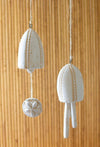 Kalalou H3878 Set of Two Hanging Clay Sea Bells