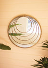 Kalalou CBB1127  Antique Brass Mirror with Multiple Rings