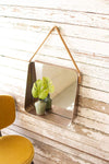 Kalalou CBB1108 Square Metal Wall Mirror Shelf with Cotton Hanger