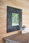 Kalalou NJH2056 Hammered Iron Mirror - Antique Black