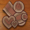 Earth Rugs C-19 Burgundy/Mustard Round Chair Pad 15``x15``