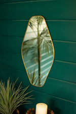 Kalalou NVE1010 Brass Framed Organic Shaped Mirror