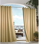 Plow & Hearth 21227-KH UV-Resistant 50" W x 108" L Grommet-Top Outdoor Curtain, Khaki