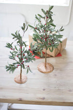 Kalalou CGL4031 Artificial Mistletoe Trees Set of 2