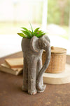 Kalalou H4030 Tall Clay Elephant Planter