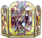 Chloe Lighting CH1F780VP40-GFS Delora Tiffany-Glass 3pcs Folding Victorian Fireplace Screen 40`` Wide