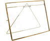 Benzara Metal Horizontal Easel Frame with Lock Shutter, Brass