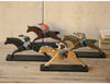 Kalalou CGU1007 Wooden Horse and Jockeys Set of 4