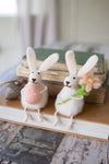 Kalalou CHB2063 Felt Rabbits with Flower and Egg Set of 2