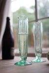 Kalalou CRL4223 Recycled Glass Champagne Flute - Fluted Cone