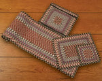 Earth Rugs C-43 Burgundy/Blue/Gray Rectangle Placemat 13.25``x17.25``