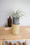 Kalalou A6206 Metal and Seagrass Planter