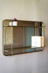 Kalalou CMNQ1087 Metal Mirror With Shelf