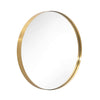 Benzara Round Metal Frame Wall Mirror with Textured Details, Gold